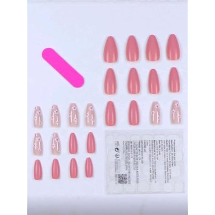 24pcs Nails Almond Shaped Painted Nails - Image 4